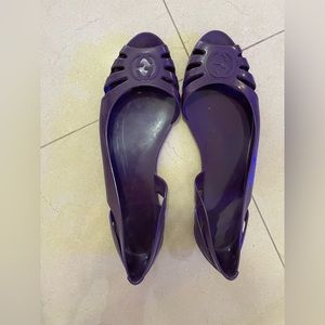 Gucci Purple Jelly Flats
